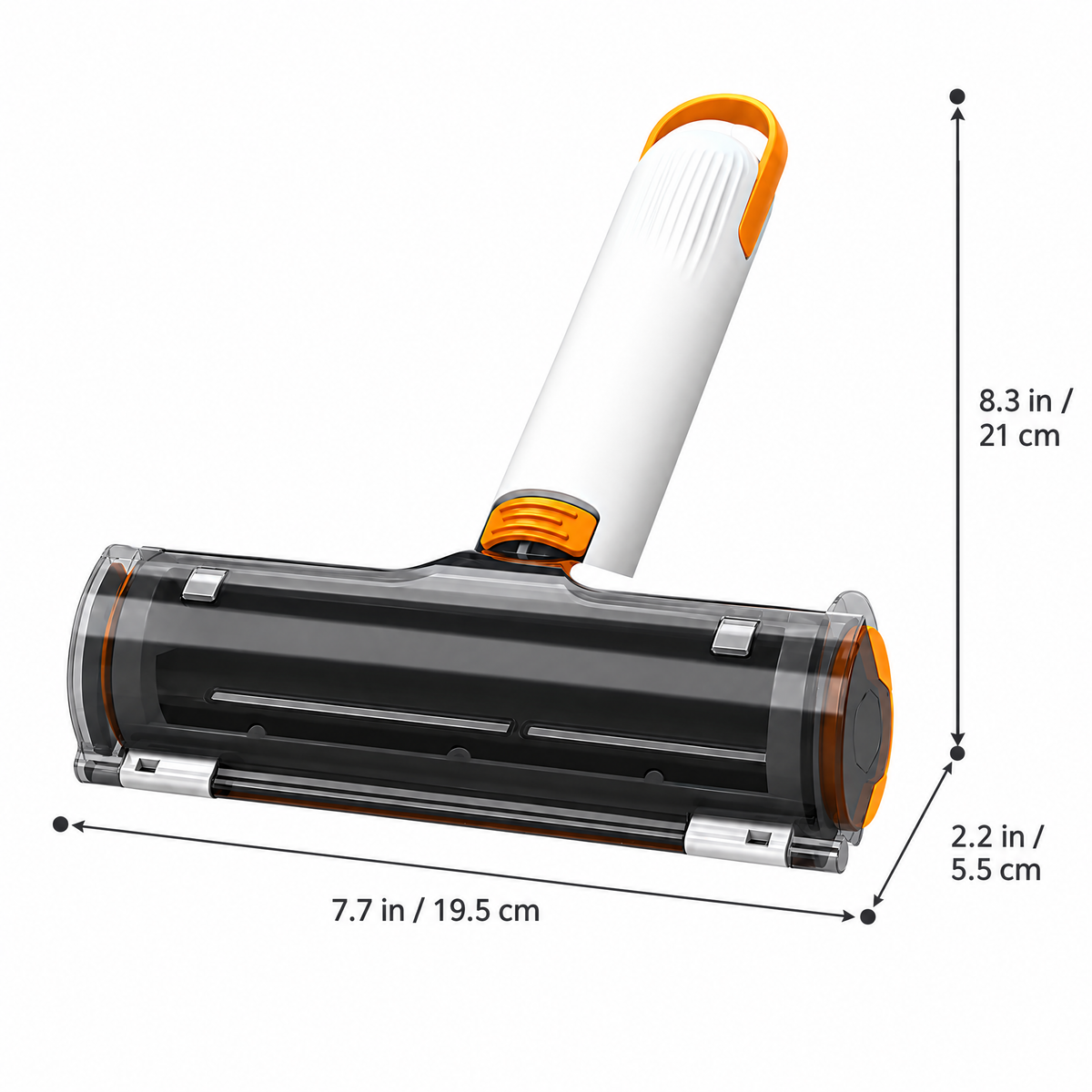 Tuftly roller dimensions: 8.3 x 7.7 x 2.2 inches